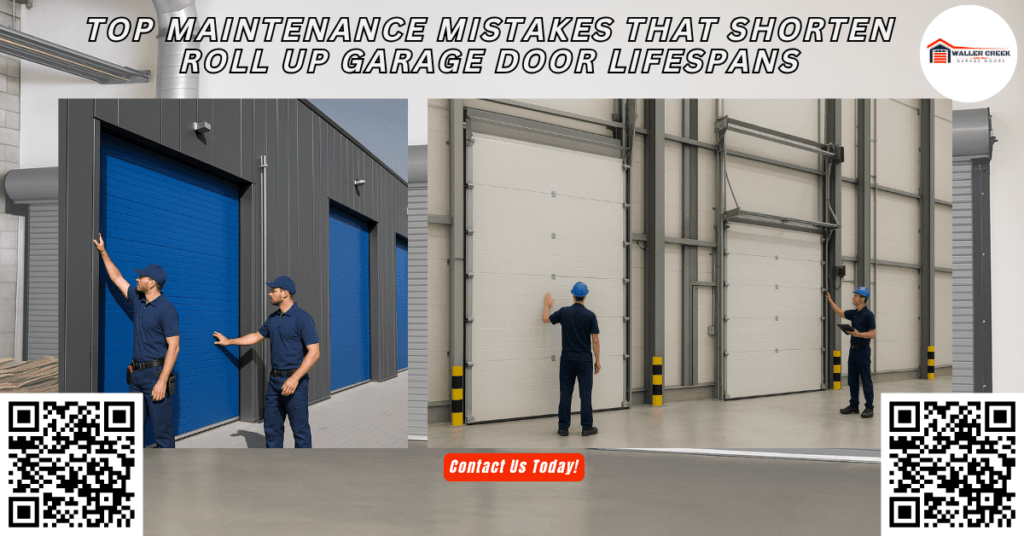 Top Maintenance Mistakes That Shorten Roll-Up Garage Door Lifespans 1 Top Maintenance Mistakes That Shorten Roll-Up Garage Door Lifespans - Waller Creek Garage Doors