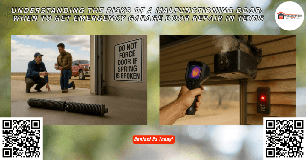 Understanding the Risks of a Malfunctioning Door: When to Get Emergency Garage Door Repair in Texas 1 Understanding the Risks of a Malfunctioning Door: When to Get Emergency Garage Door Repair in Texas