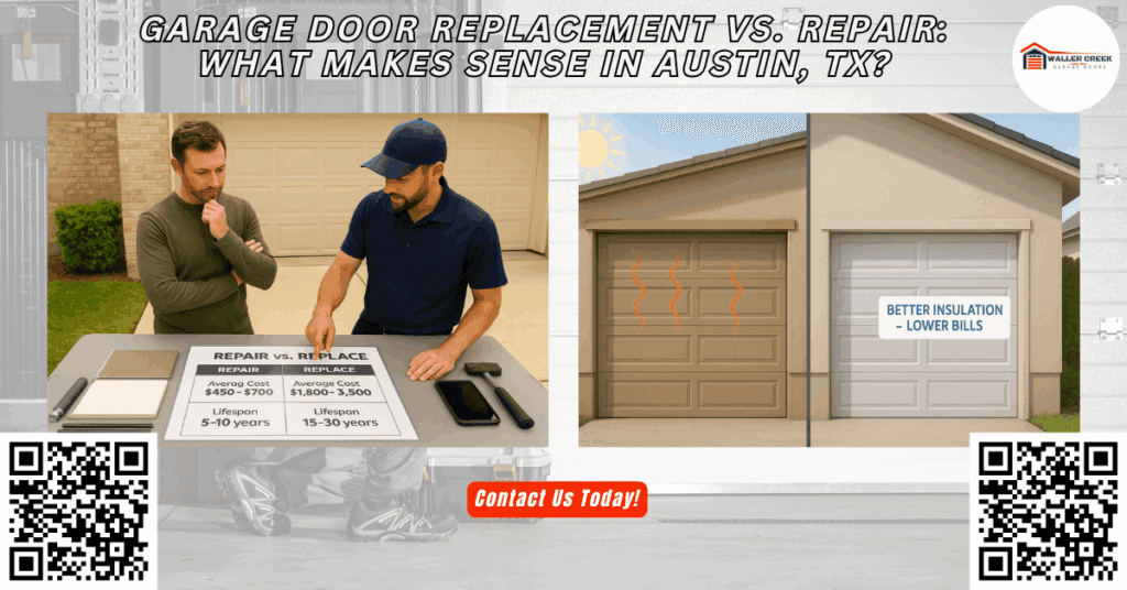 Garage Door Replacement vs. Repair: What Makes Sense in Austin, TX? 1 Waller Creek Garage Doors 1 2