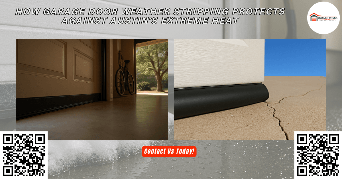 Tips & Guides 1 How Garage Door Weather Stripping Protects Against Austin’s Extreme Heat - Waller Creek Garage Doors
